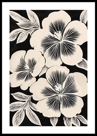 Black and white flowers spread timeless elegance in the room-0