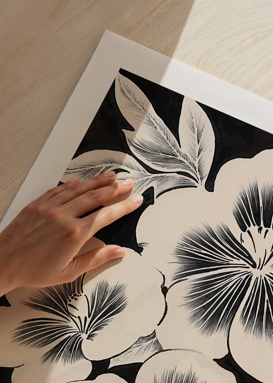 Black and white flowers spread timeless elegance in the room-12