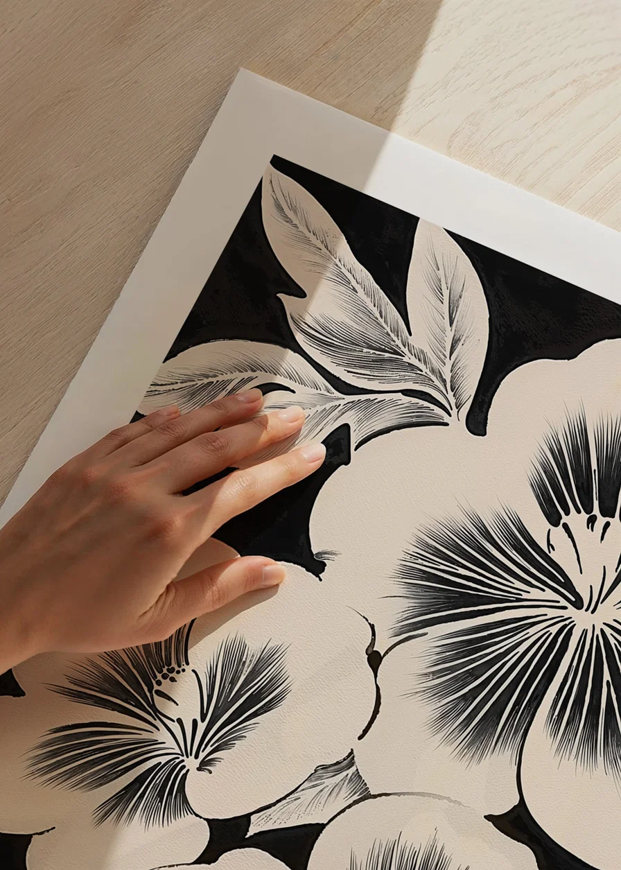 Black and white flowers spread timeless elegance in the room-12