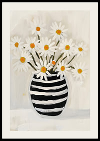 Charming daisies in a striped vase spread spring vibes-2