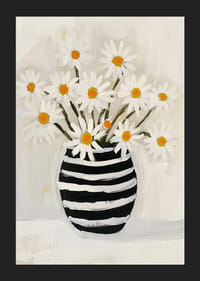 Charming daisies in a striped vase spread spring vibes-5