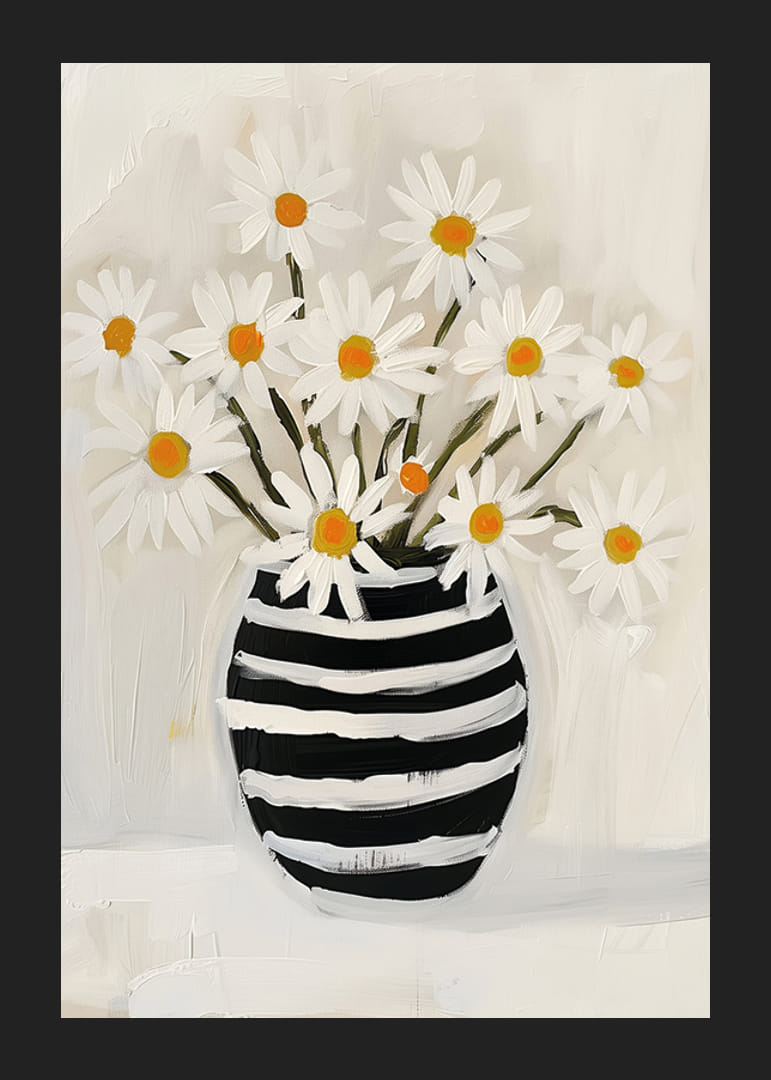 Charming daisies in a striped vase spread spring vibes-12