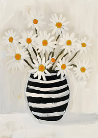 Charming daisies in a striped vase spread spring vibes-7