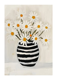 Charming daisies in a striped vase spread spring vibes-1