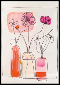 Elegant lines and colors convey the beauty of the flowers-0