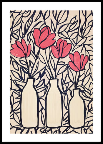 Póster Crimson Elegance