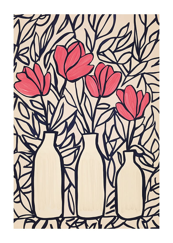 Poster Crimson Elegance