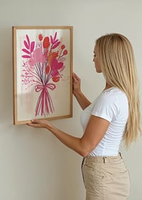 A colorful bouquet in vibrant pink and orange tones-8