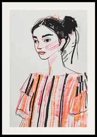 An elegant sketch captures timeless beauty and play of color-2