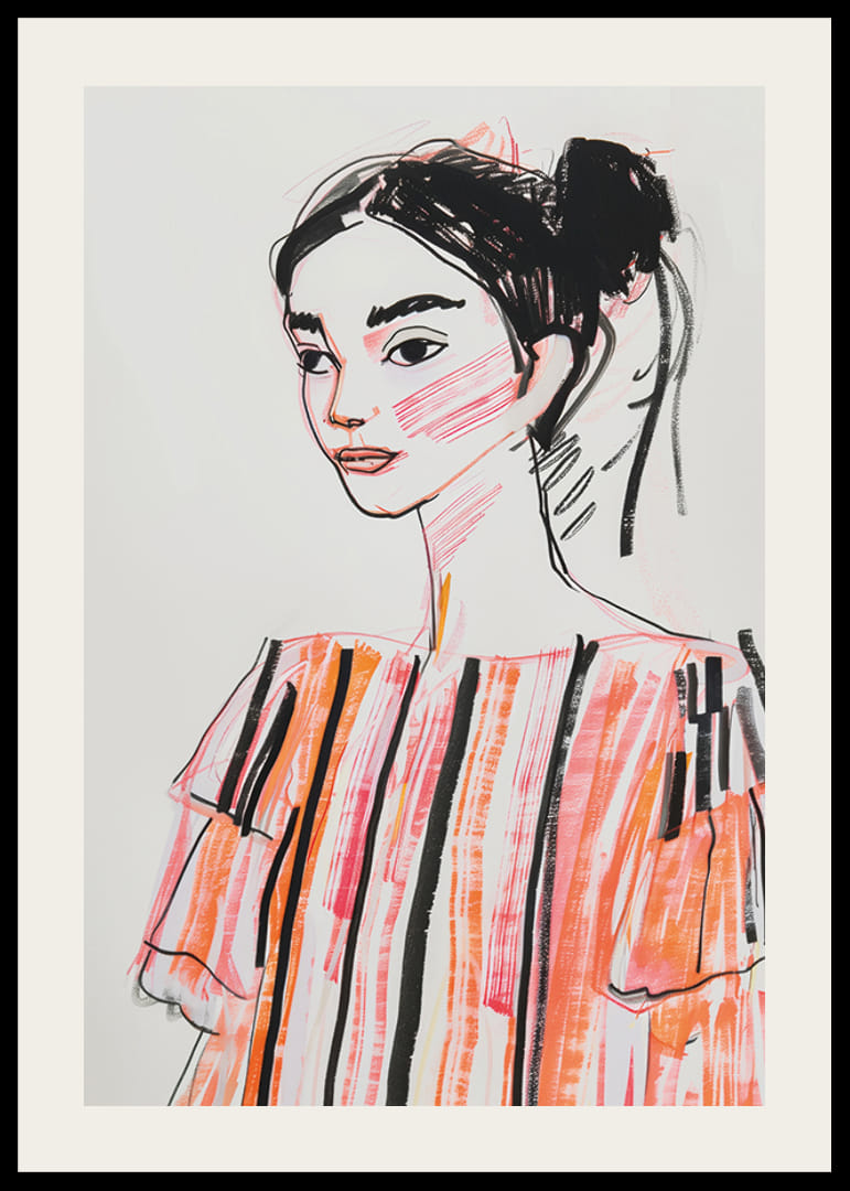 Elegantná skica zachytáva nadčasovú krásu a hru farieb-12