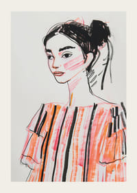 Elegantná skica zachytáva nadčasovú krásu a hru farieb-3