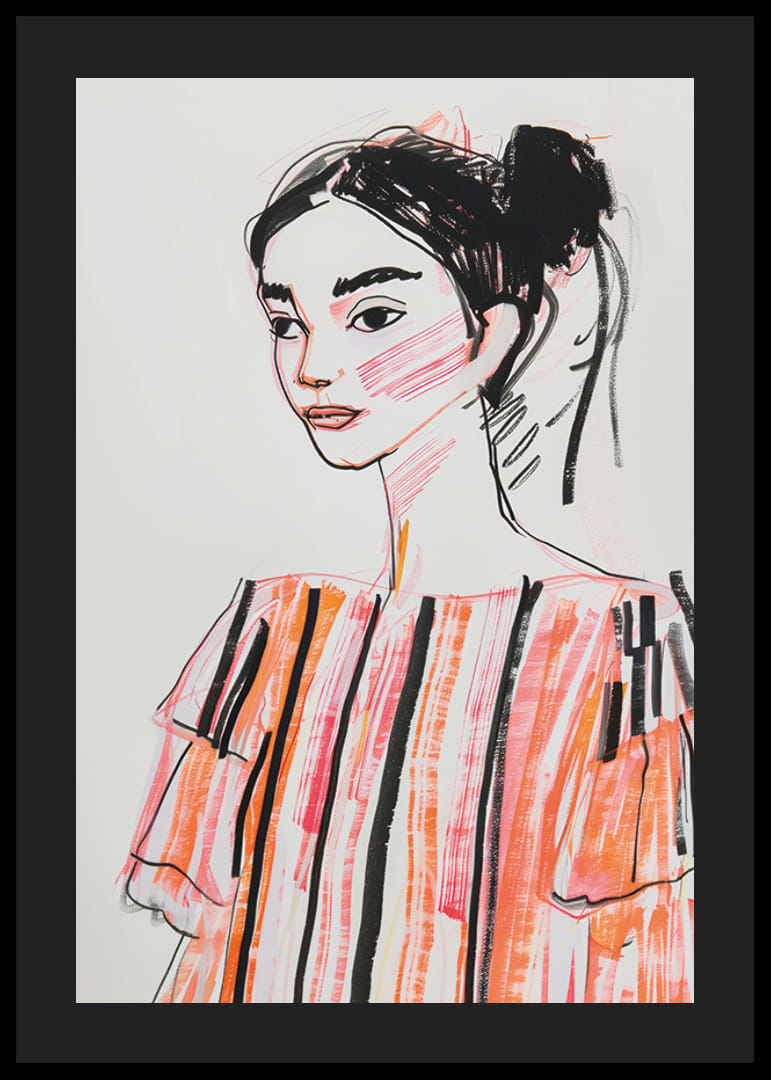 Elegantná skica zachytáva nadčasovú krásu a hru farieb-12