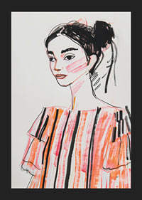 An elegant sketch captures timeless beauty and play of color-5