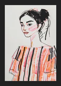 An elegant sketch captures timeless beauty and play of color-5