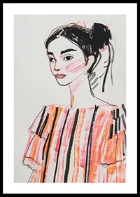 An elegant sketch captures timeless beauty and play of color-0