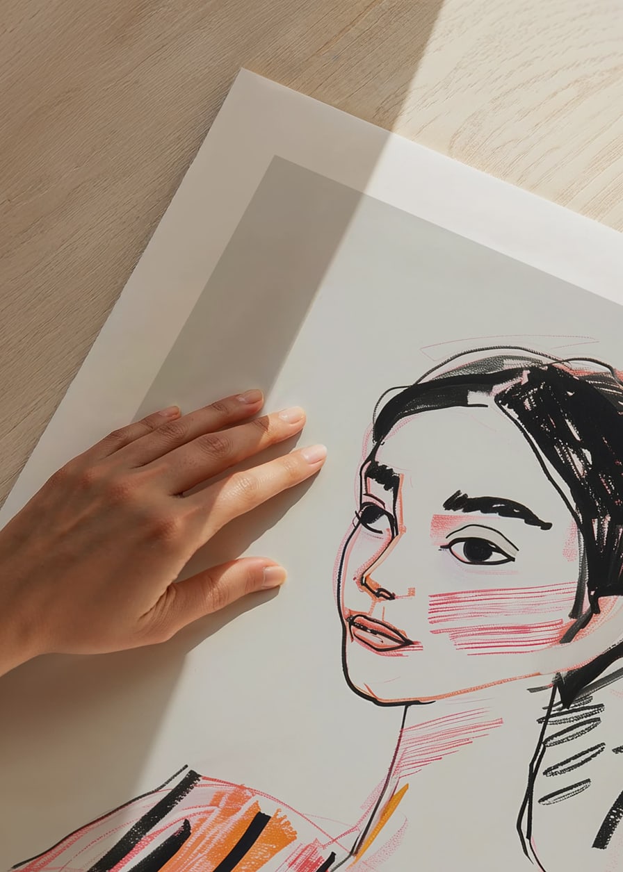 An elegant sketch captures timeless beauty and play of color-12