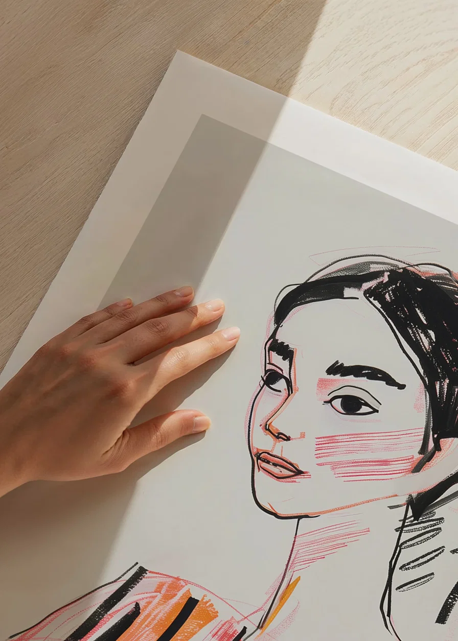 An elegant sketch captures timeless beauty and play of color-12