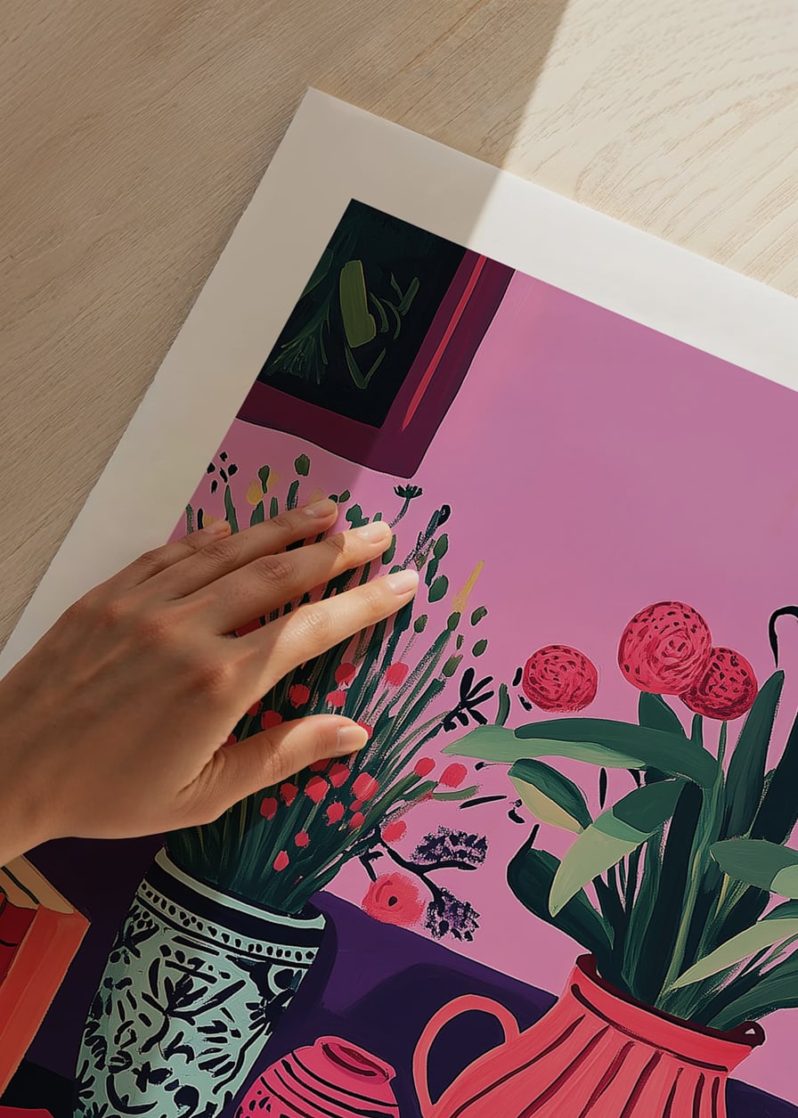 An explosion of colors with flowers and fruits brings the room to life-12