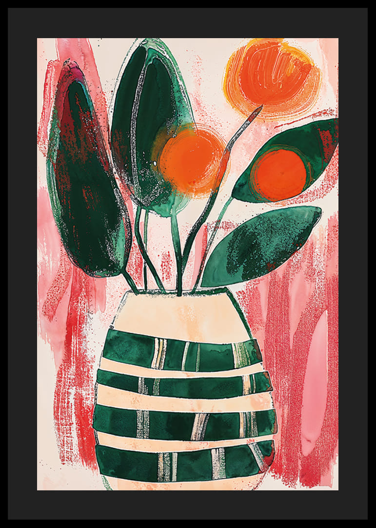 Élénk művészet virágokkal és mély színekkel-12