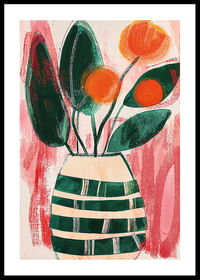 Vibrant art with flowers and deep colors-0