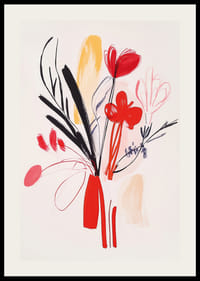 Livfull konst som kombinerar färg och form i ett blomstermotiv-2