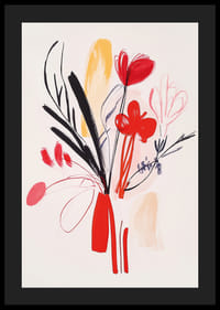 Livfull konst som kombinerar färg och form i ett blomstermotiv-4