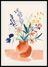 Livfull bukett i färgglada toner förgyller rummet-2