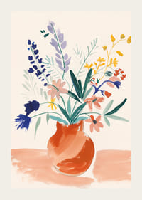 Livfull bukett i färgglada toner förgyller rummet-3