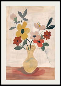 Färgglada blommor i en vas sprider lugn och skönhet-2