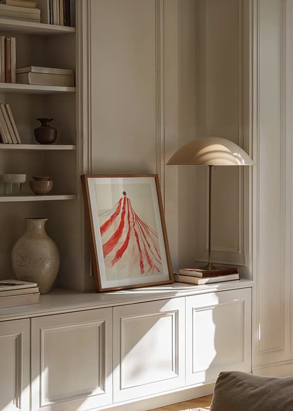 Floating red ribbons sweep through the air with soft elegance-12