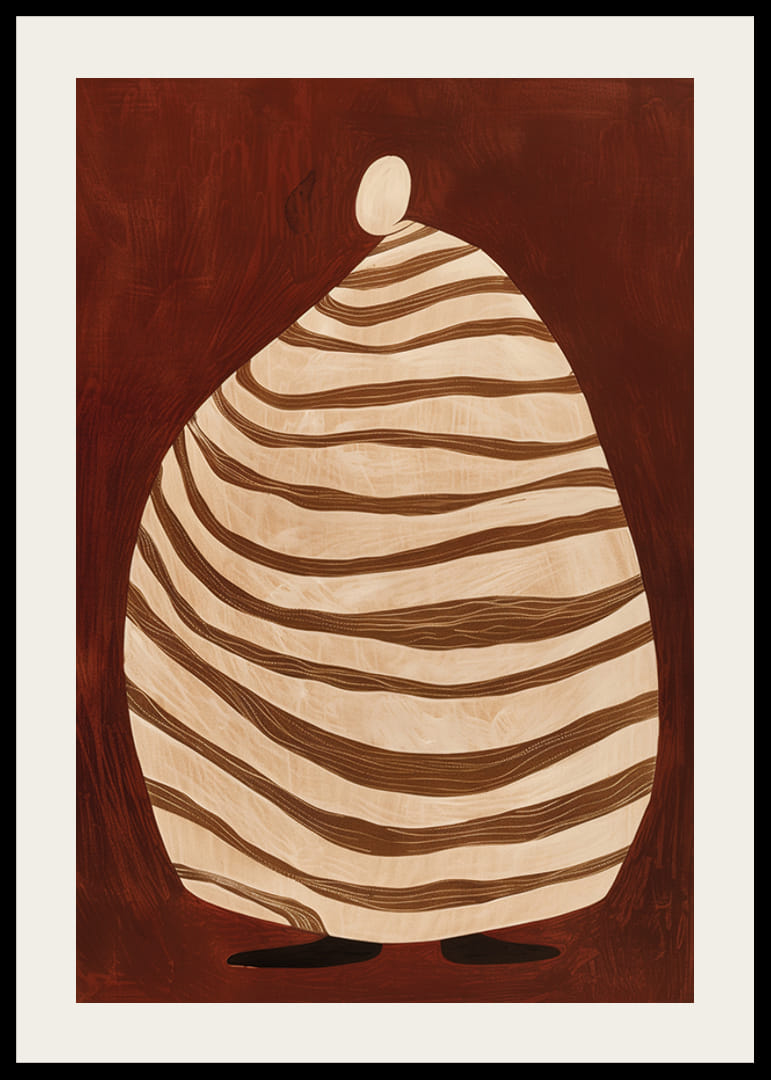 Teplé hnedé pozadie s jemnými, zvlnenými líniami pokoja-12