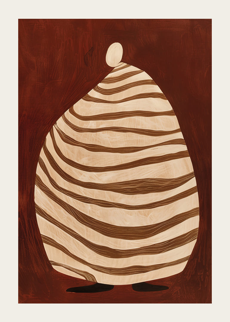 Teplé hnedé pozadie s jemnými, zvlnenými líniami pokoja-12