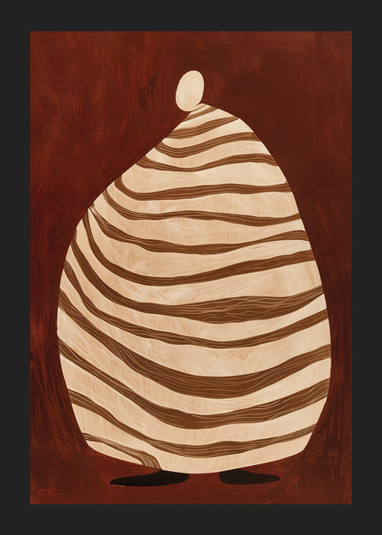 Teplé hnedé pozadie s jemnými, zvlnenými líniami pokoja-12