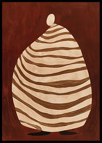Fond marron chaud avec des lignes douces et ondulantes de calme-2