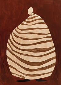 Fond marron chaud avec des lignes douces et ondulantes de calme-3
