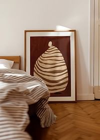 Fond marron chaud avec des lignes douces et ondulantes de calme-4
