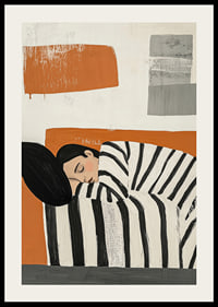 A relaxing sleep scene in warm, modern tones-2