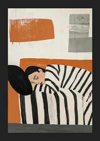 A relaxing sleep scene in warm, modern tones-5