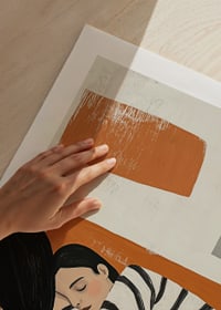 A relaxing sleep scene in warm, modern tones-9