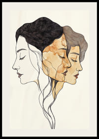 Három harmóniában lévő arc szimbolizálja az időt és a szépséget-2