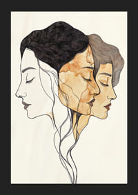 Három harmóniában lévő arc szimbolizálja az időt és a szépséget-5