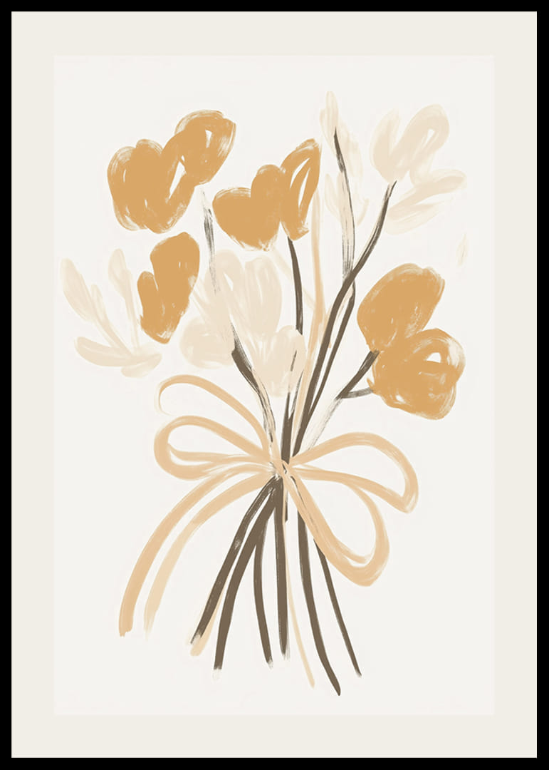 Mjuka penseldrag förmedlar blommornas skönhet och elegans-12