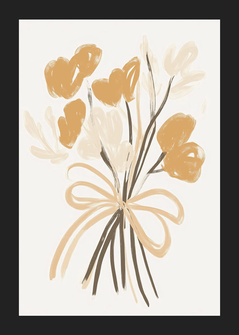 Mjuka penseldrag förmedlar blommornas skönhet och elegans-12