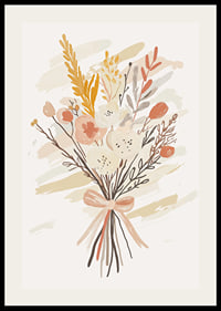 An elegant bouquet in warm, earthy colors gives a calm feeling-2