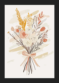 An elegant bouquet in warm, earthy colors gives a calm feeling-5