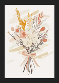 Un elegante ramo en colores cálidos y terrosos transmite una sensación de calma.-5