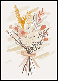 An elegant bouquet in warm, earthy colors gives a calm feeling-6