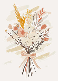 An elegant bouquet in warm, earthy colors gives a calm feeling-7