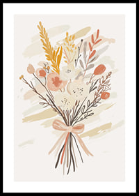An elegant bouquet in warm, earthy colors gives a calm feeling-0