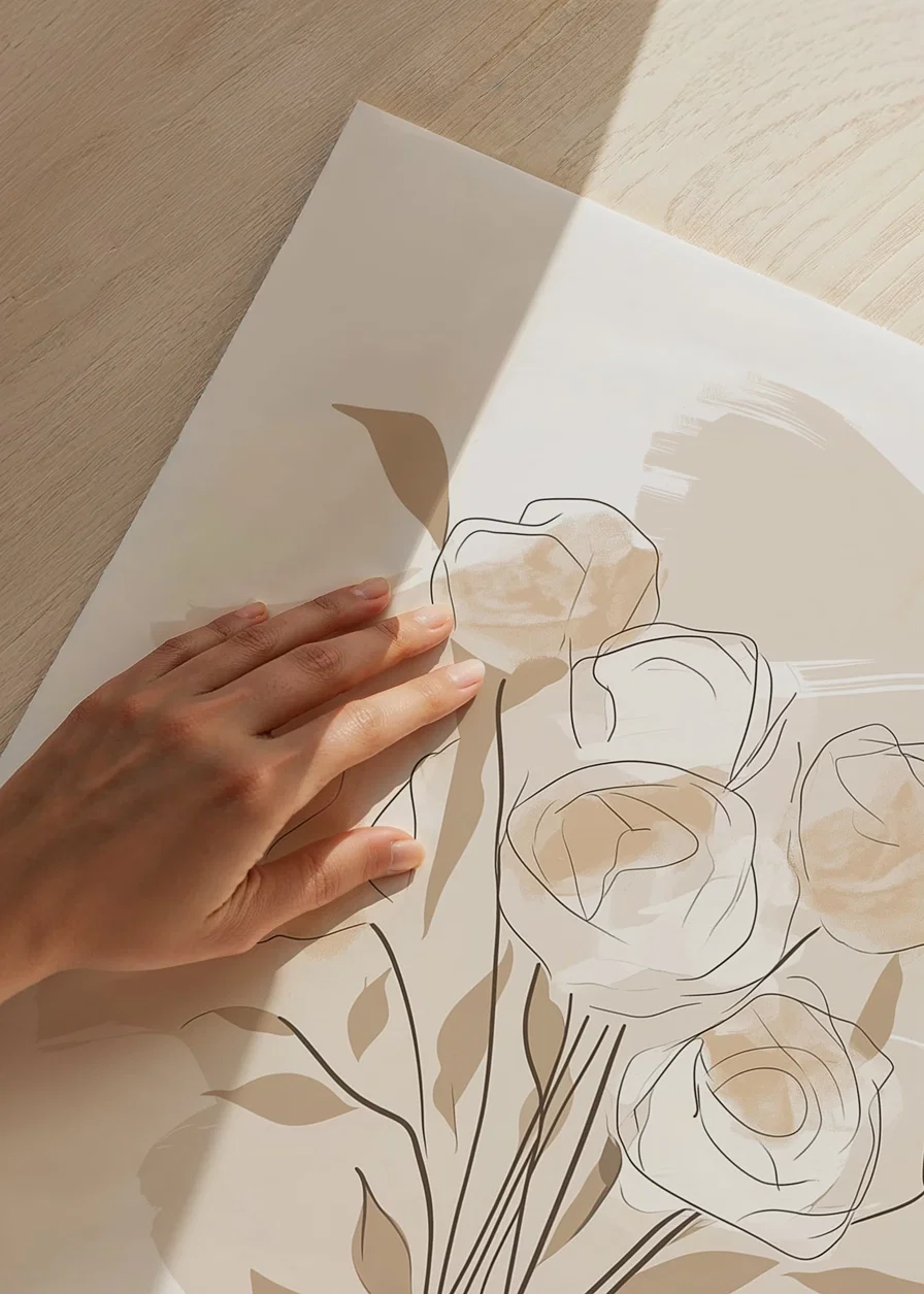 Elegant bouquet of beige roses in soft tones-12